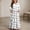 White, variant on ITSAME Girls A-Line Dress Crew Neck 3/4 Sleeve Flowy Ruffle Summer Casual Fashion Printed Dress Navy Size 14