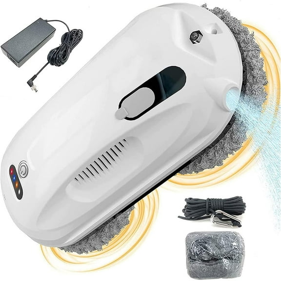 Window Cleaning Robot,Automatic Robot Window Cleaner,Window Vacuum Cleaner with 50ml Large Water Tank Auto Water Spray,with via APP & Remote Control,for Outdoor/Indoor Windows Cleaning