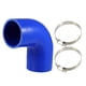 thumbnail image 1 of 1 Juego de manguera de silicona de motor de codo de 90 grados ID de 63mm 2.5 "azul para tubería de entrada de Intercooler de coche con 2 uds de abrazaderas, 1 of 6