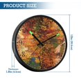thumbnail image 3 of Voice Activated Clock with Glow Light 12 Inch Large Silent Wall Clock Battery Operated for Home Decor Orange Leaves, 3 of 8