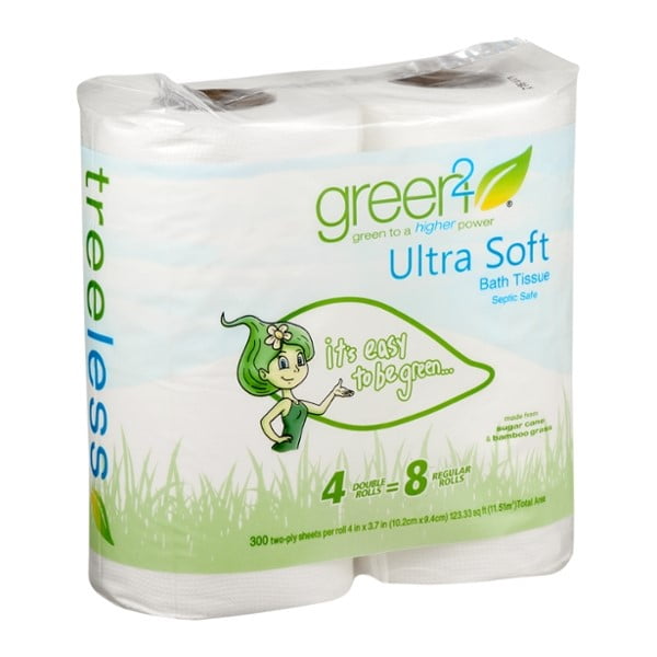 Green2 Toilet Paper, 4 Double Rolls