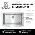 thumbnail image 5 of ANZZI  Elysian Farmhouse Stainless Steel 36-inch Kitchen Sink with Oil Rubbed Bronze Accent Faucet, 5 of 16