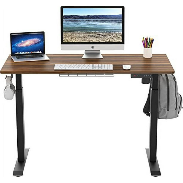 SHW Memory Preset Electric Height Adjustable Standing Desk 120 x