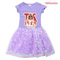 thumbnail image 2 of Taylor Swift Niñas Vestido De Verano De Algodón De Dibujos Animados Lindo Impresión De Manga Corta Tul Dobladillo Los Niños, 2 of 5