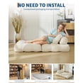 thumbnail image 3 of Ataucjin Folding Sofa Bed, Single Convertible Sleeper Chair with Pillow, Foldable Mattress with Back Support, Portable Fold Out Chair Bed Comfy Floor Sofa Lounge for Living Room Bedroom, 3 of 8