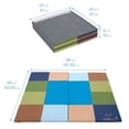 thumbnail image 2 of ECR4Kids SoftZone Square Dance Folding Activity Play Mat, 48in Square, Baby Essentials, Earthtone, 2 of 9