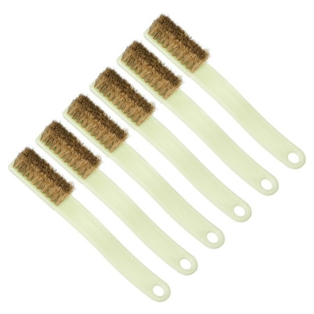

Uxcell Bristle 4-Row Scrub Detail Corner Dust Gap Cleaning Brush Yellow White 6 Packs
