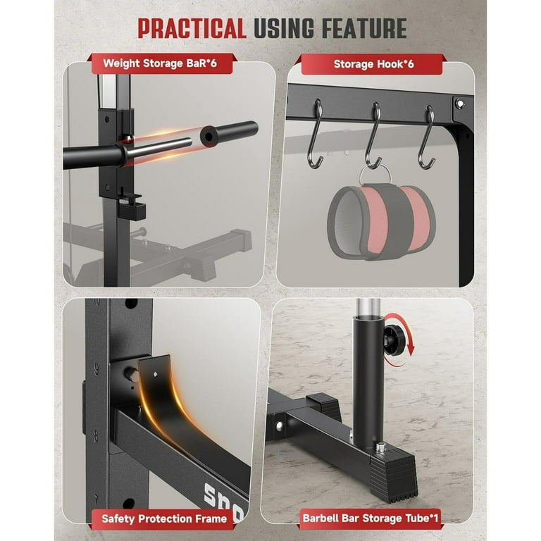 Squat Rack 38/mo Finance Goplus Power Rack Heavy Duty Adjustable