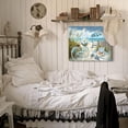 thumbnail image 4 of Bathroom Wall Art Beach Sea Turtle Decor Wall Art Ocean Coastal Bicycle Pictures Wall Decor Seascape Scene Canvas Print Painting Framed Artwork for Bathroom Bedroom Kitchen Office 12"x16", 4 of 6