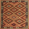 thumbnail image 1 of Ahgly Company Machine Washable Indoor Square Contemporary Tomato Red Area Rugs, 7' Square, 1 of 7