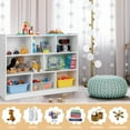 thumbnail image 4 of Patiojoy Wood Storage Cube Bookcase 3 Tier 8 Cube Open Shelf Storage Cabinet with Anti-Toppling Devices Multipurpose Bookshelf White, 4 of 10
