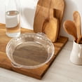 thumbnail image 4 of SHISUYAN Glass Pie Pan For Baking Round Baking Dish For Dinner Non-Stick Pie Plate With Soft Wave Edge For Apple Pie Pumpkin Pie Pot Pies Transparent 10 Inches, 4 of 8