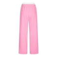 thumbnail image 5 of CQONEPT Women's Fleece Sweatpants High Waisted Drawstring Elastic Waist Pant Comfor Causal sports Trousers with Pockets Pink XXL, 5 of 6