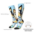 thumbnail image 4 of Masiiu Bluey Print Adult Crew socks, Comfortable Novelty Colorful Patterned, Breathable, Stylish Colorblock for Men Women, 4 of 6