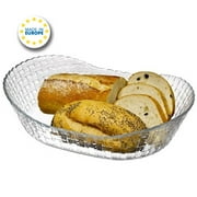Pasabahce Bread Serving Bowl, Stylish Glass Bowl for Bread, Dough, Cake, Fruit, 10.2 in