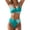 D81/Mint Green, variant on Afdoent Bikini Sets For Women Summer Color Block Ribbed Strap High Waisted Bikini Set Swimwear For Beach Surfing Sunbathing Swimwear