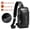 Black, variant on Anti-theft Chest Bag for Men, PU Waterproof Sling Bag with Security Combination Lock, Black