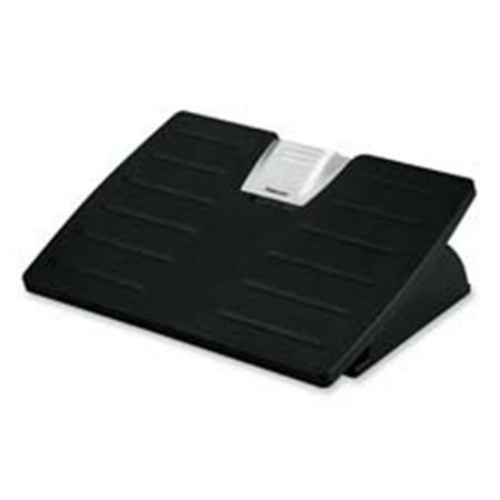 Foot Tilt Fellowes Mfg. Co. FEL8032201 Adjustable Foot Rest- Tilt- 17-. 50inchx13-18inchx4-. 38inch- Black-Silver ()