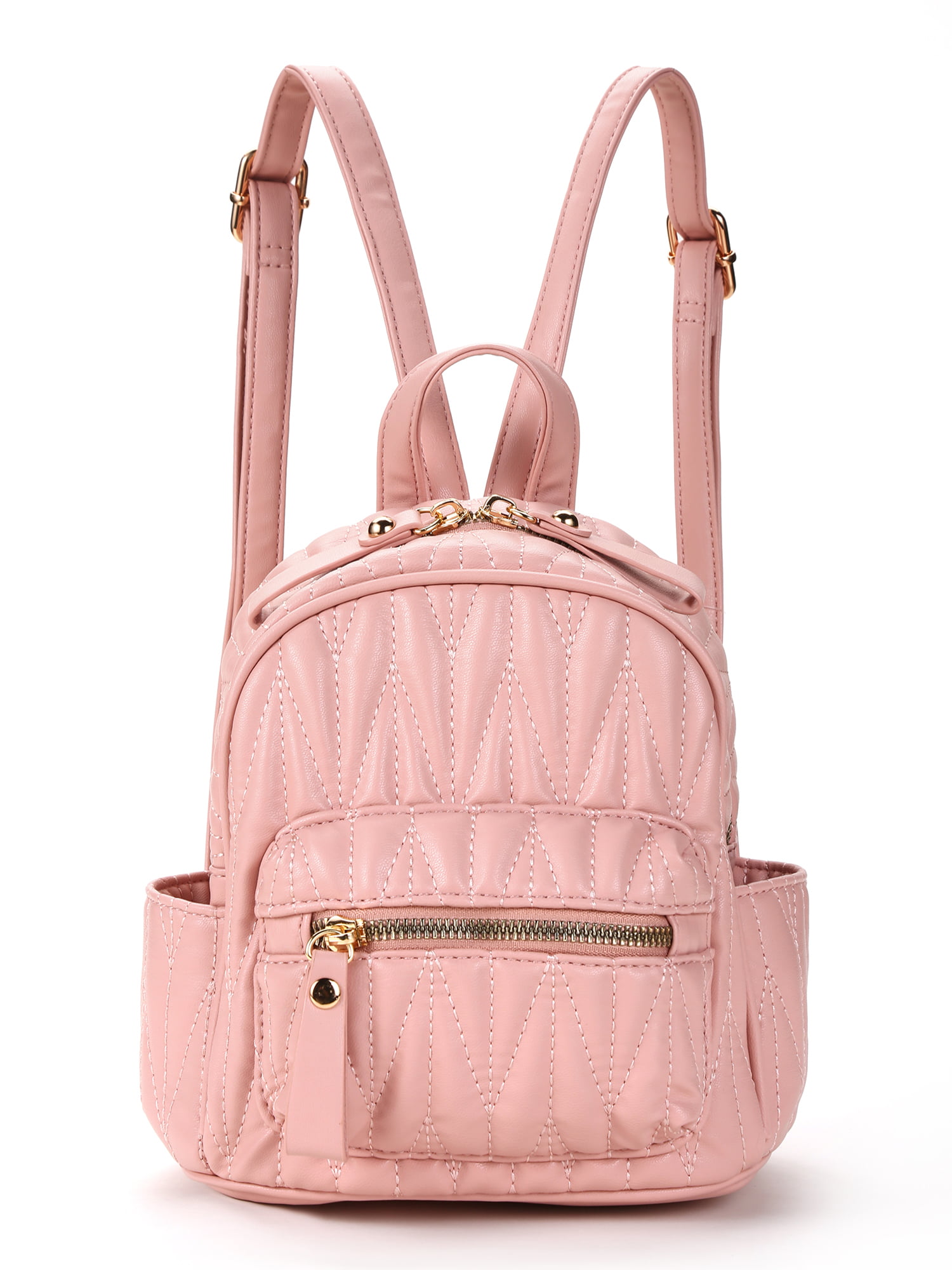 Becool Women's Quilted Mini Backpack Blush - Walmart.com