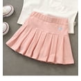 thumbnail image 5 of Girls Pleated Skirt,Solid Color High Waist Elastic Waist Casual Skirt for Kids Pink, 5 of 10