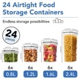 thumbnail image 3 of Asnews 24 PCS Airtight Food Storage Containers with Lids, Kitchen Storage Container for Cereal, Dry Food, Flour and Sugar, BPA-Free, Includes 24 Labels, 3 of 9