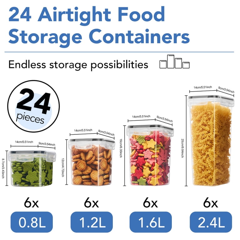 Airtight Food Storage Container Set, Twenty-Four Piece photo 2