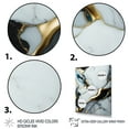 thumbnail image 3 of Designart Abstract Geode Gold And White Marble II Canvas Wall Art, 3 of 5