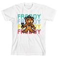 thumbnail image 3 of Five Nights at Freddy's Pixelated Freddy Bear Youth White Graphic Tee-Medium, 3 of 6
