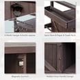 thumbnail image 5 of Outdoor Kitchen Island, Grilling Bar Cart With Storage, Spice Rack, Internal Storage Rack, Stainless Steel Tabletop, 4 Wheels Rolling Kitchen Island For Backyard, 5 of 9