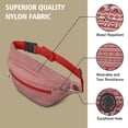 thumbnail image 5 of Fanny Pack Red Christmas Folk Pattern Waist Pack Bag,Running Cross Bag,Waterproof Large Fanny Packs for Women Men for Travel Running Hiking Cycling, 5 of 6