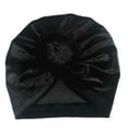 thumbnail image 4 of Kids Baby Turban Soft Velvet Doughnut Knot Hat Winter Warm Cap, 4 of 5