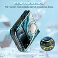 thumbnail image 4 of CASEFIV for Samsung Galaxy Z Flip 4 Case,with 360° Ring Holder Kickstand Bling Glitter Rugged Protective Women Men Cover,Ocean, 4 of 8