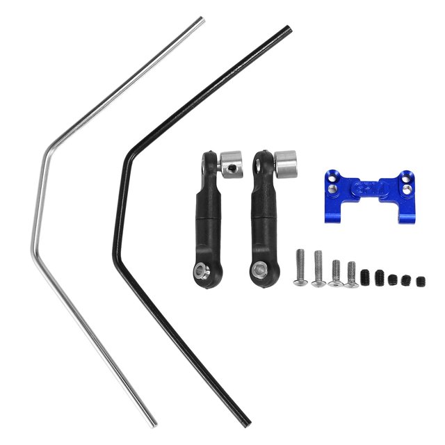 Juego de barras de acero trasero delantero de metal para coche de 1/8 Traxxas Sledge Rc, azul Afortunado Sencillez