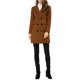 thumbnail image 2 of Abrigo de invierno para mujer INSPIRE CHIC con solapa muesca, abrigo de trench de doble botonadura, talla XL, marrón oscuro, 2 of 7