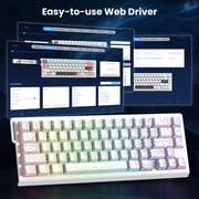 ATTACK SHARK X68 HE Rapid Trigger Keyboard Magnetic Switch with C01PRO Coiled Cable, 60% Wired 8KHz Magnetic Keyboard With 0.01mm RT Accuracy, Support RT/Snap Tap/DKS/MT/TGL