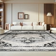 thumbnail image 3 of SAFAVIEH Brentwood Ezra Oriental Area Rug, Silver/Black, 8' x 10', 3 of 12