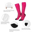 thumbnail image 3 of Pofeuu Rose Red Glitter Print Stockings, Adult Running Hiking Socks for Youth and Adult, 3 of 6