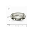 thumbnail image 6 of Solid Titanium Grooved 6mm Matte Brushed Finish and Wedding Band Ring Size 10.5, 6 of 7