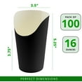 thumbnail image 2 of Black 16 oz. French Fry Cups Disposable Paper Cup | Charcuterie Cups Disposable French Fry Holder | Paper Cups French Fries Holder Pack of 100 Appetizer Cups, 2 of 6