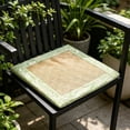 thumbnail image 5 of AYktou Mugwort Floss Cooling Rattan Chair Cushions, 16.1×16.1 Inch Summer Breathable Chair Mat Car Seat Cushion with Embroidered Edge Trimming, Non-Slip Comfortable Seat Pad for Dining Office Chairs, 5 of 7