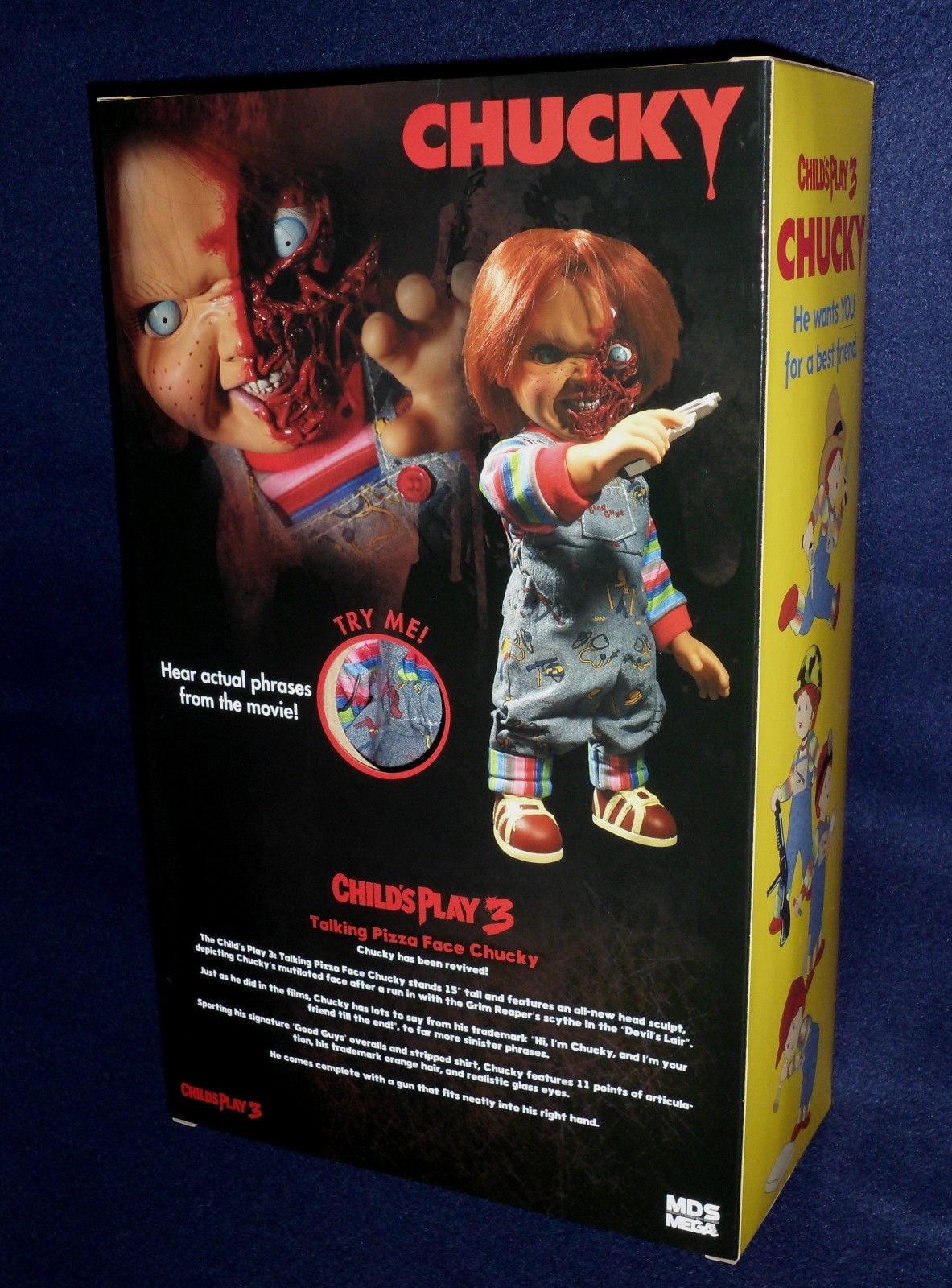 mezco chucky pizza face