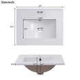 thumbnail image 5 of 20 Inch Modern Small Bathroom Vanity Cabinet with Ceramic Basin, Bathroom Vanity with Sink and Soft-Close Door, Single Vanity Cabinet with Basin and Ample Storage, Grey, 5 of 9