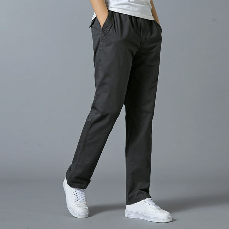 PMUYBHF Mens Stretch Jeans Slim fit 38X34 Mens Solid Fashion