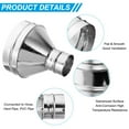 thumbnail image 3 of Uxcell 8 Inch to 3 Inch Round Duct Reducer, Galvanized Steel Adapter Pipe Fitting, Silver Tone, 3 of 5