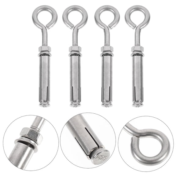 WRITWAA 4Pcs Stainless Steel Metal Expansion Bolts for Concrete Masonry Heavy Duty Anchor Fasteners