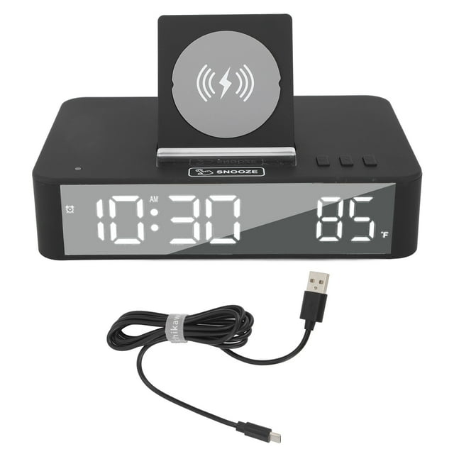 Reloj despertador digital Jadeshay espejo LED 10 W para hogar dormitorio