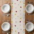 thumbnail image 6 of Daisy Gnomes Table Runner - 48 Inch Long, Kitchen Dining Table Runner Dresser Scarves, Farmhouse Pastoral Garden Floral Burlap Farmhouse Decor for Coffee Tables Wedding Party Banquet, 6 of 8