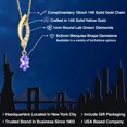thumbnail image 2 of Gem Stone King 14K Yellow Gold Blue Tanzanite and Lab Grown Diamond Pendant Necklace for Women | 0.28 Cttw | Gemstone December Birthstone | Marquise 6X3MM | With 18 inch Chain, 2 of 6
