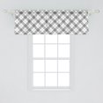 thumbnail image 2 of Ambesonne Plaid Window Valance, Monochrome and Diagonal, 54" X 18", Black White, 2 of 3