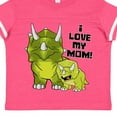 thumbnail image 4 of Inktastic I Love My Mom with Baby and Mommy Triceratops Boys or Girls Toddler T-Shirt, 4 of 5
